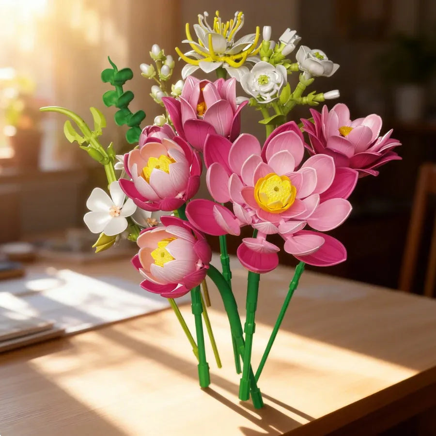 Everlasting Pink Lotus DIY Bouquet Kit – Botanical Home Decor, Mother's Day & Valentine's Gift