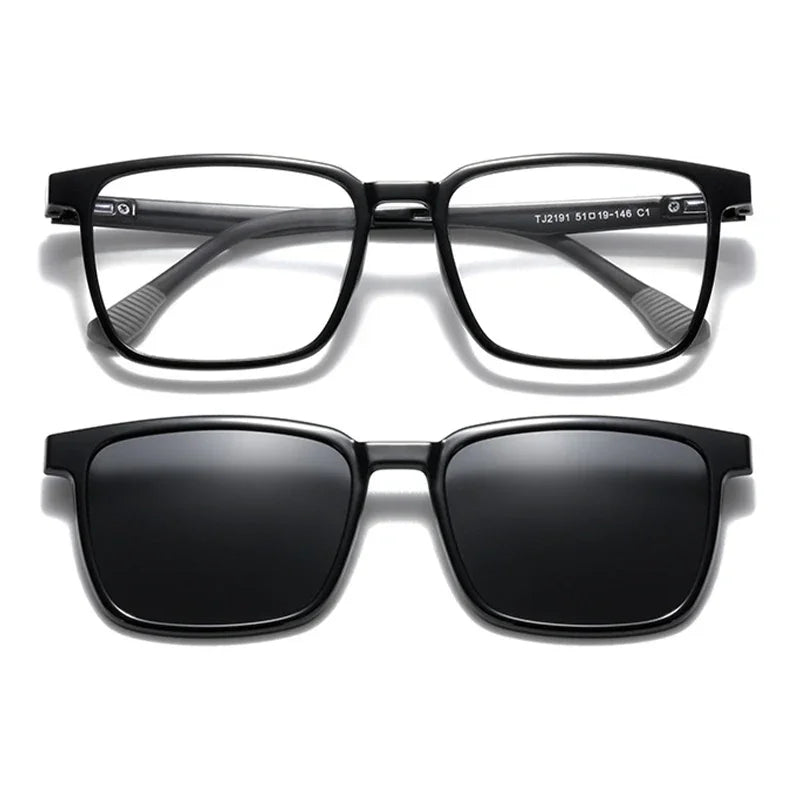GENEVIEVE Magnetic Clip-On Glasses – Polarized Sunglasses & Anti-Blue Light Lens, Unisex