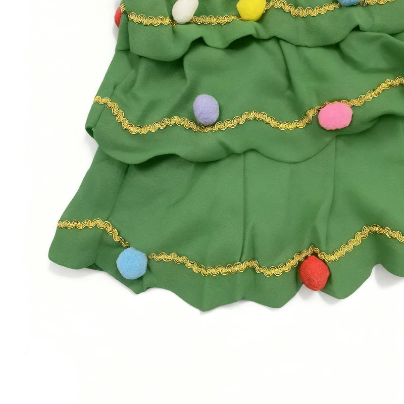 2025 New Year Kids Santa Claus Costume Girls' Christmas Dress Set Children's Cosplay Dress Carnival Party Clothes Xmas Gift