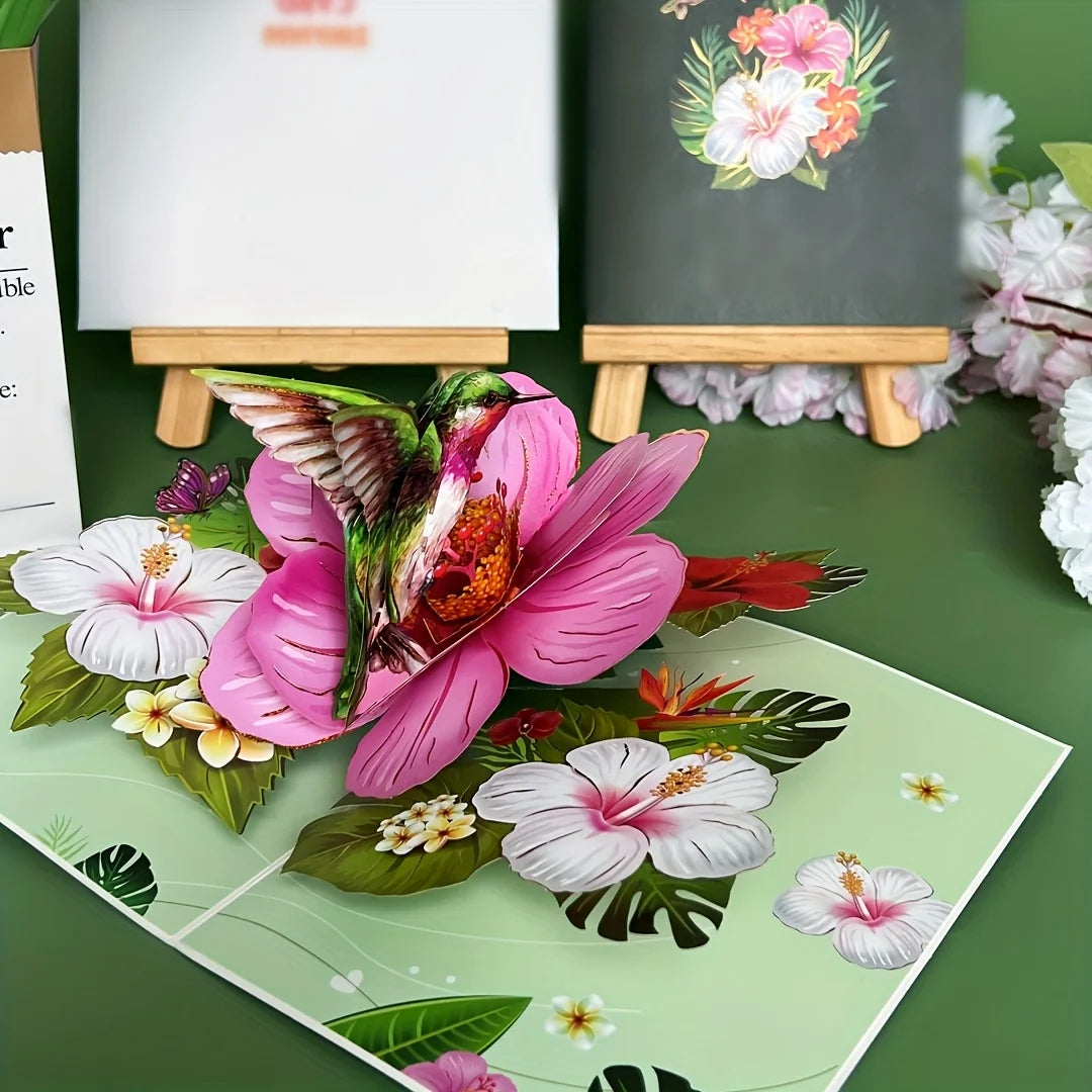 3D Pop-Up Greeting Card - Floral Design for Teachers, Parents, Grandparents & Friends - for Birthdays,Mother's Day, Thanksgiving