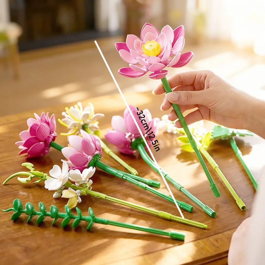 Everlasting Pink Lotus DIY Bouquet Kit – Botanical Home Decor, Mother's Day & Valentine's Gift