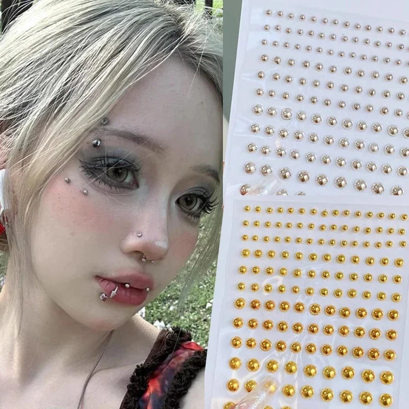 Fake Piercing Sticker Set – 180pcs No-Hole Nose, Lip, Ear & Belly Button Jewelry