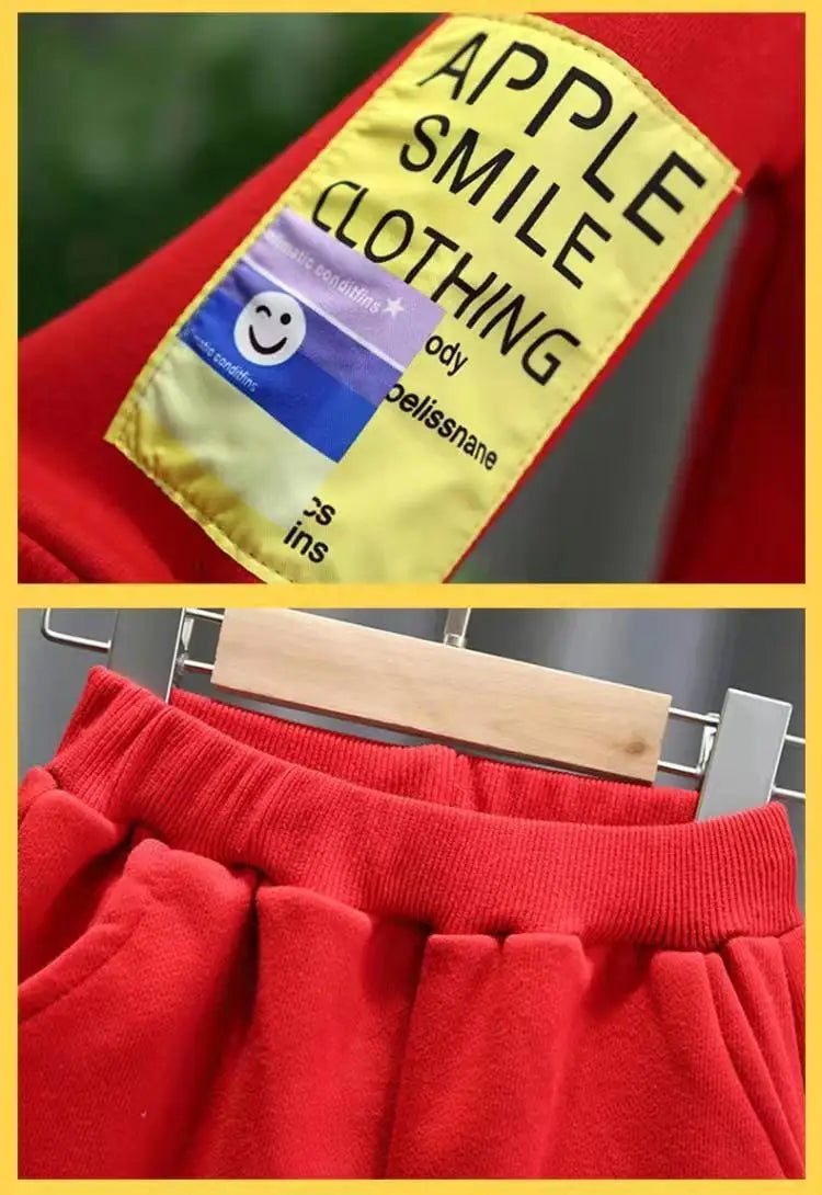Children Clothes Set  Spring and Autumn New Kids Boy  Baby Cartoon  Sweater Pants 2pcs Boys And Girls Sports Clothing Suit