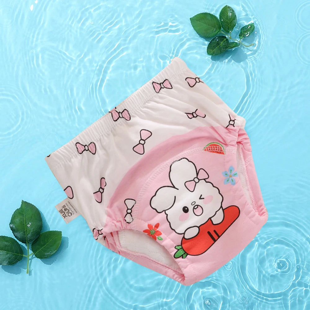 5pcs Baby Cotton Training Panties Waterproof Reusable Cloth Diapers Potty Training Underwear Nappies for Toddlers