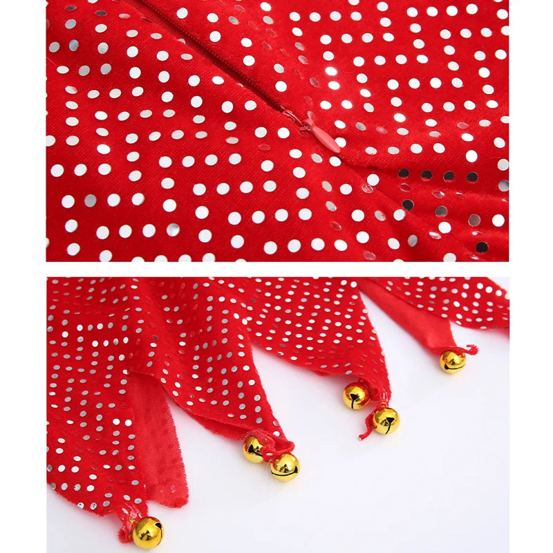 2025 New Year Kids Santa Claus Costume Girls' Christmas Dress Set Children's Cosplay Dress Carnival Party Clothes Xmas Gift