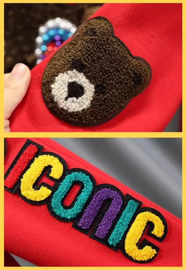 Children Clothes Set  Spring and Autumn New Kids Boy  Baby Cartoon  Sweater Pants 2pcs Boys And Girls Sports Clothing Suit