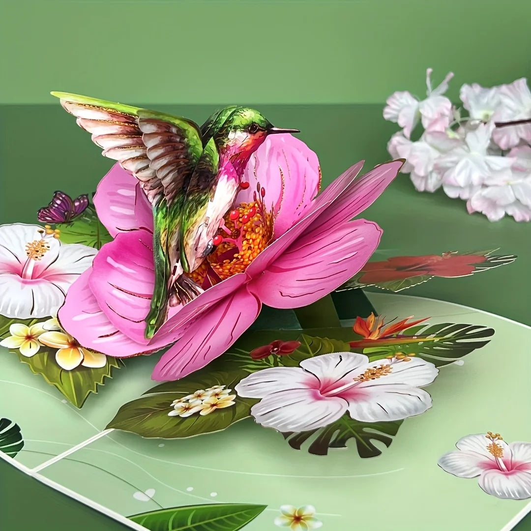 3D Pop-Up Greeting Card - Floral Design for Teachers, Parents, Grandparents & Friends - for Birthdays,Mother's Day, Thanksgiving