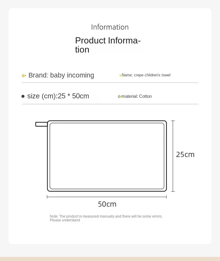Cotton Muslin Baby Face Bear Towel Long Burp Cloth for Newborn Kindergarten Hand Towels Infant Drooling Bib Washcloth Baby Items