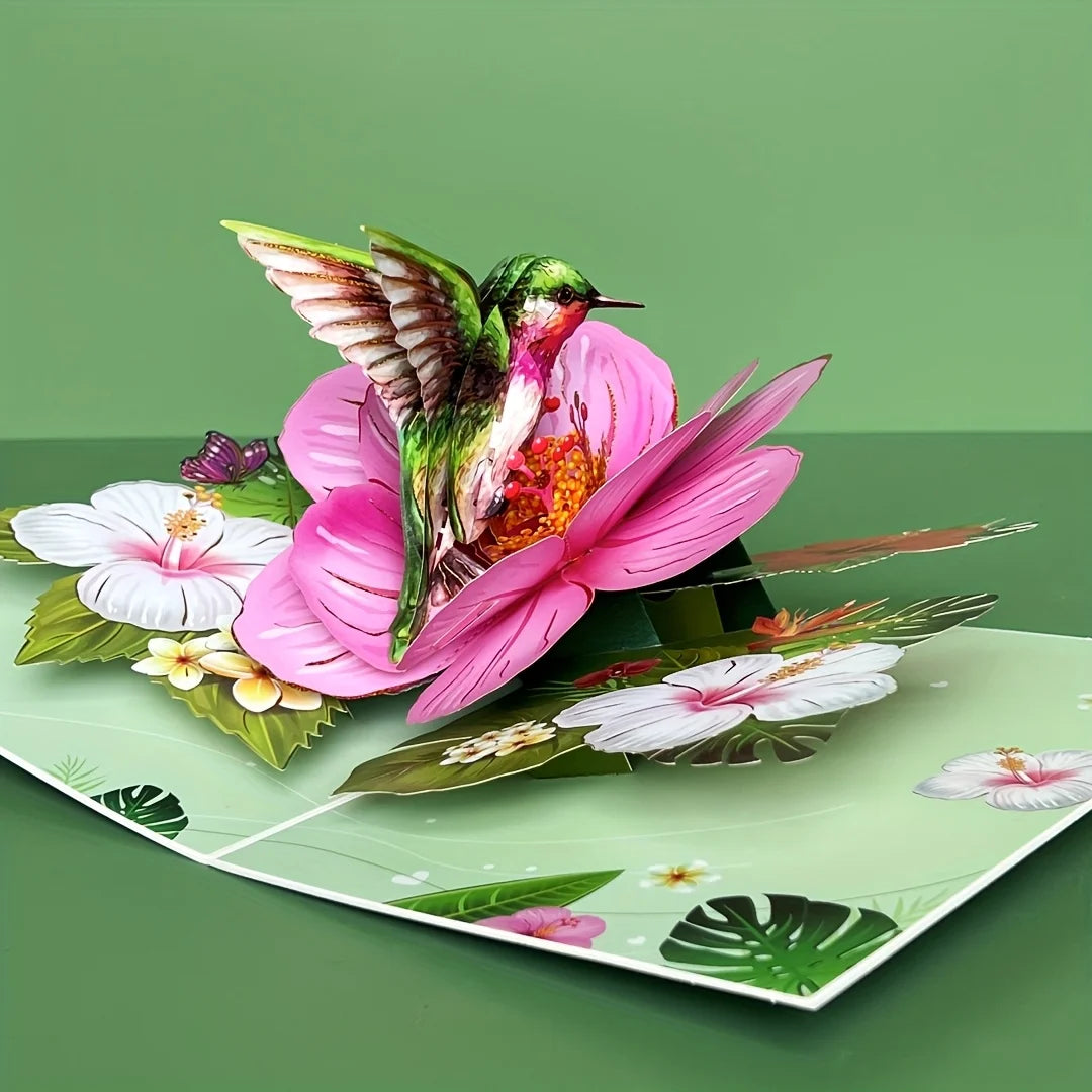 3D Pop-Up Greeting Card - Floral Design for Teachers, Parents, Grandparents & Friends - for Birthdays,Mother's Day, Thanksgiving