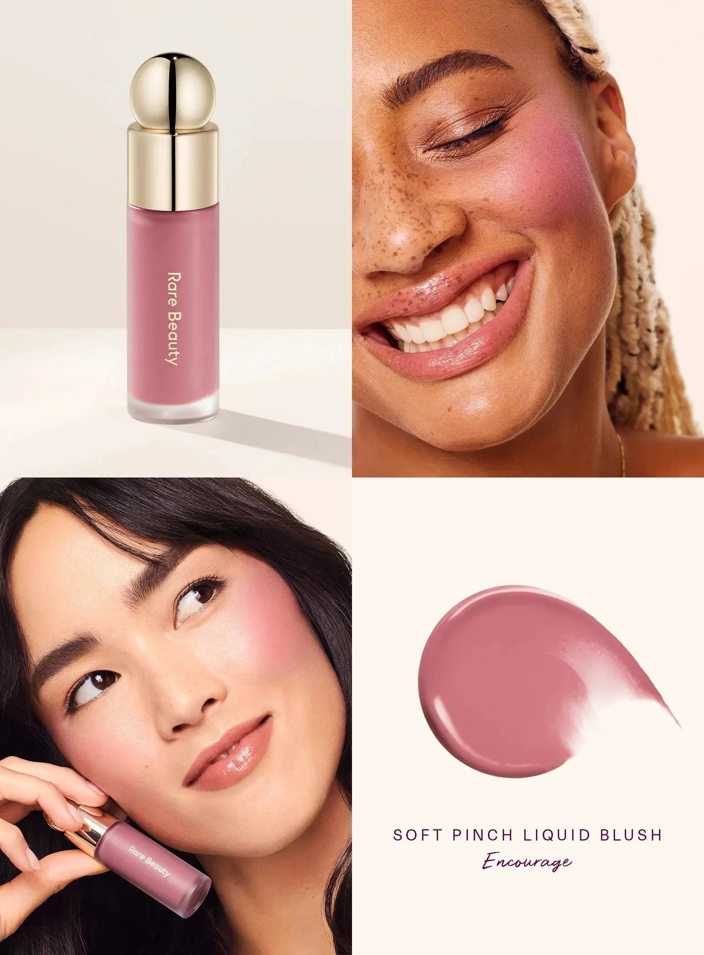 Rare Beauty Lipstick Blush Cream Grace Liquid Blush Waterproof Mositure Face Contour Shadow Blusher Liquid Blusher Plump Makeup