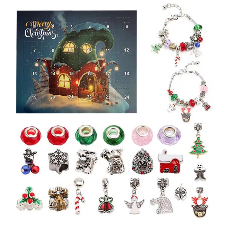 Christmas Advent Calendar Jewelry Gift Set for Girls – 24 Days of Rings, Necklaces & Earrings