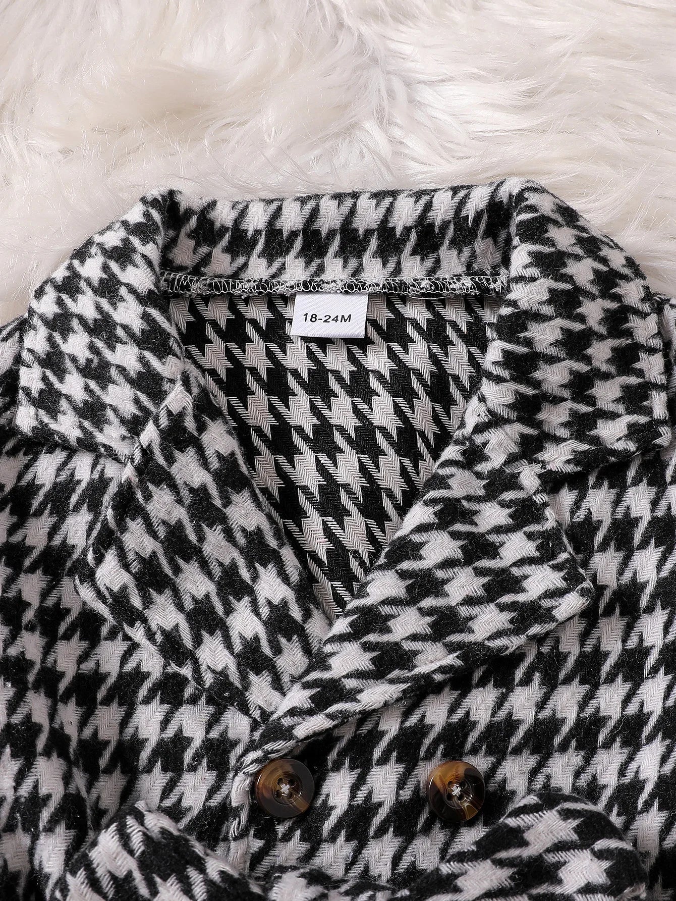 Children Girl 3Pcs Fall Outfits Long Sleeve Double Breasted Plaid Jacket with Belt Flare Pants Beret Hat Set Kids Suit For 1-6Y