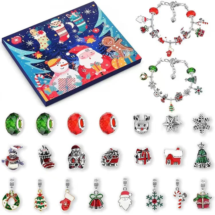 Christmas Advent Calendar Jewelry Gift Set for Girls – 24 Days of Rings, Necklaces & Earrings