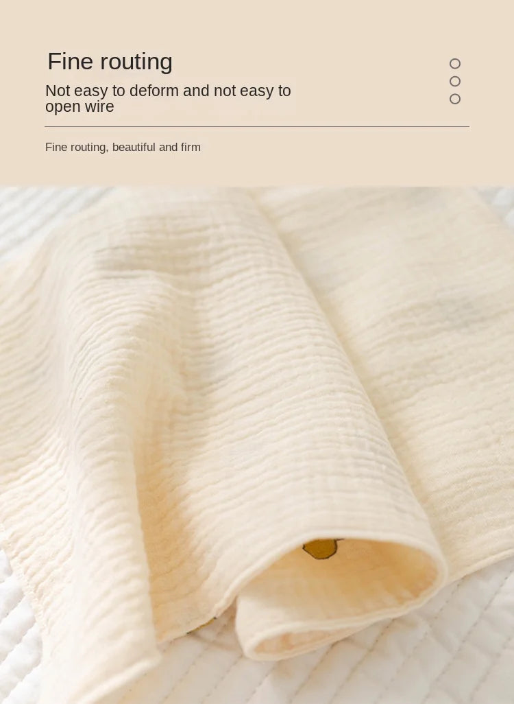 Cotton Muslin Baby Face Bear Towel Long Burp Cloth for Newborn Kindergarten Hand Towels Infant Drooling Bib Washcloth Baby Items